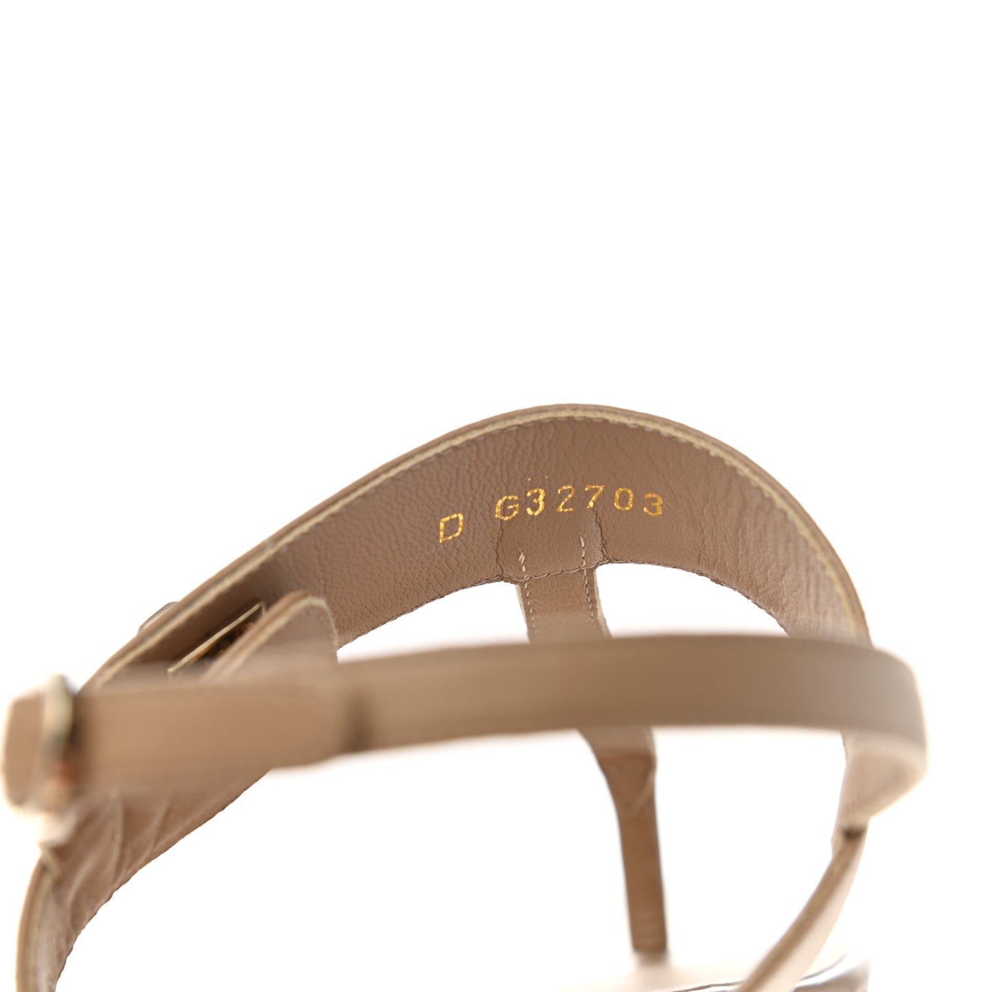 Lambskin CC Thong Sandals 38.5 Beige