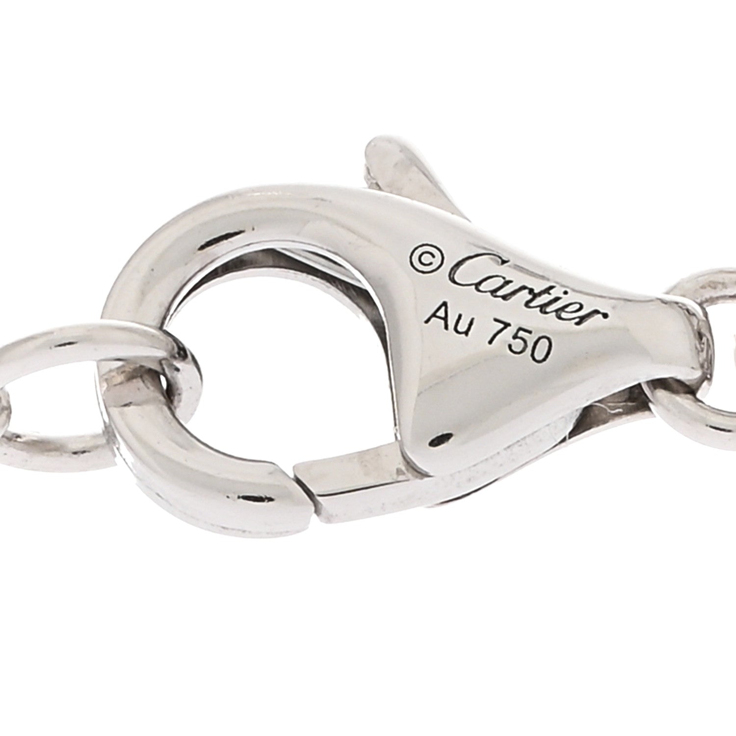 Cartier 18K White Gold Chain Necklace 4 of 5