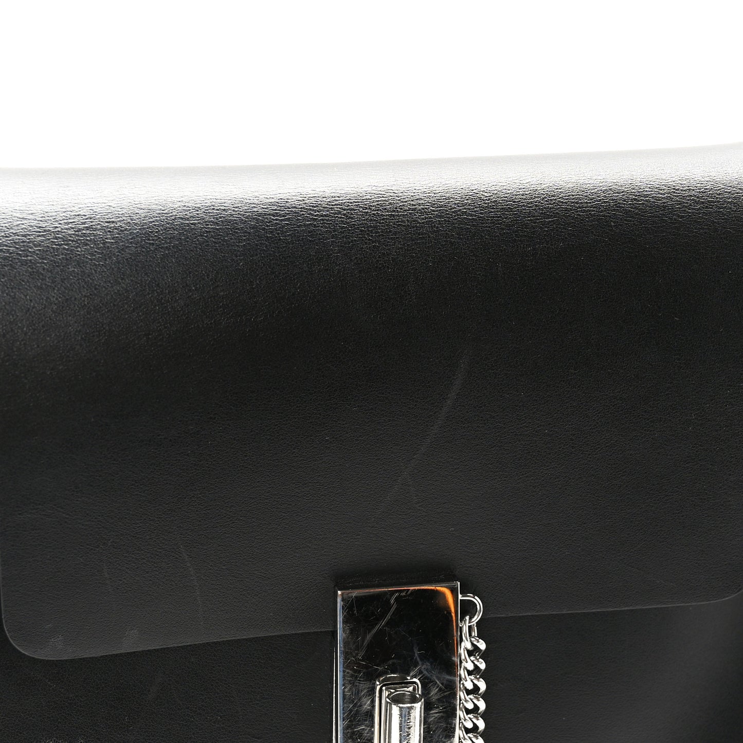 Shiny Calfskin Medium Annie Shoulder Bag Black