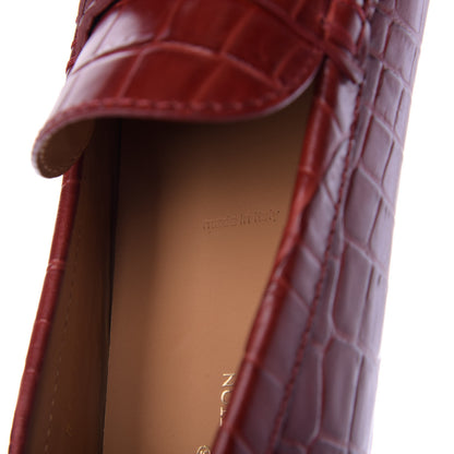 Louis Vuitton Alligator Hockenheim Moccasin Loafers 11 Red 9 of 9