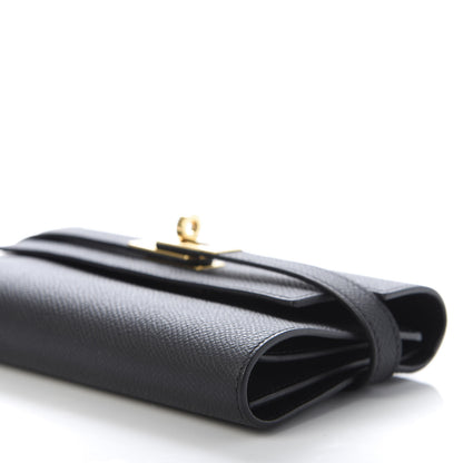 Hermes Epsom Medium Kelly Wallet Black 7 of 9