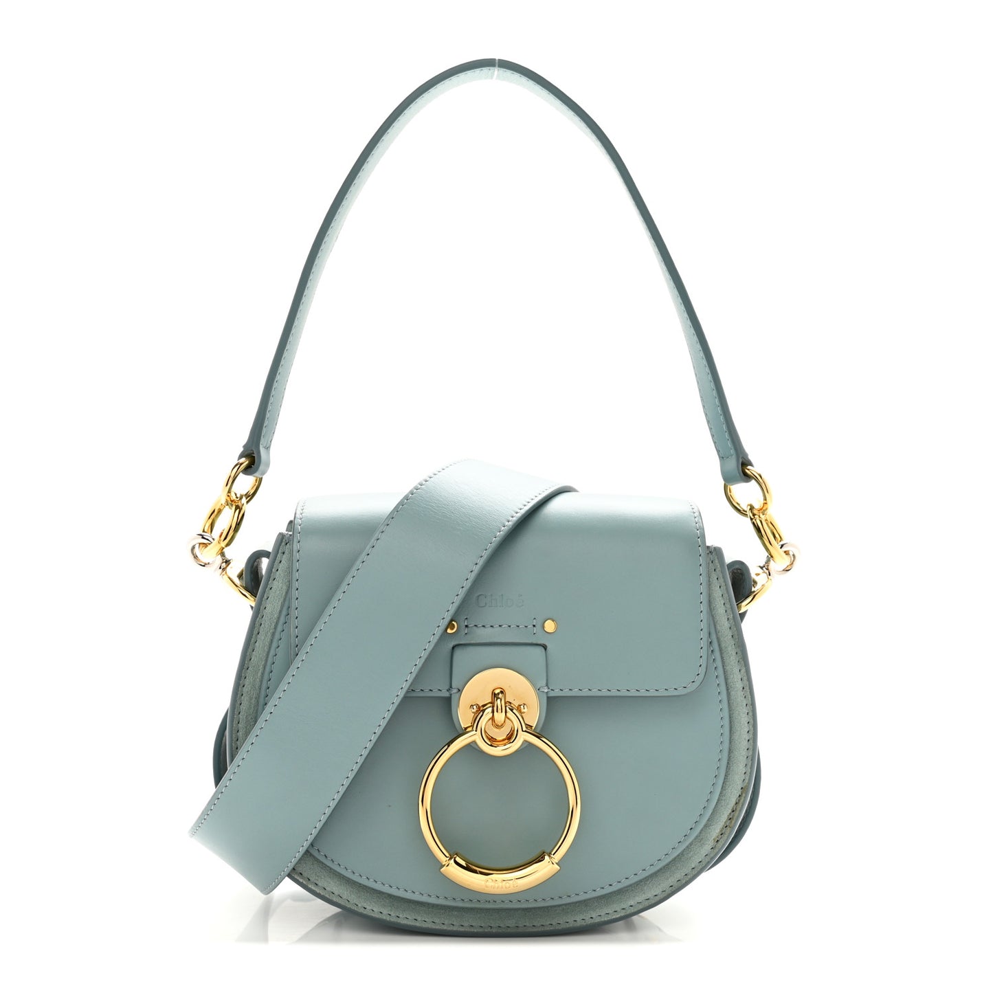 Calfskin Small Tess Bag Faded Blue