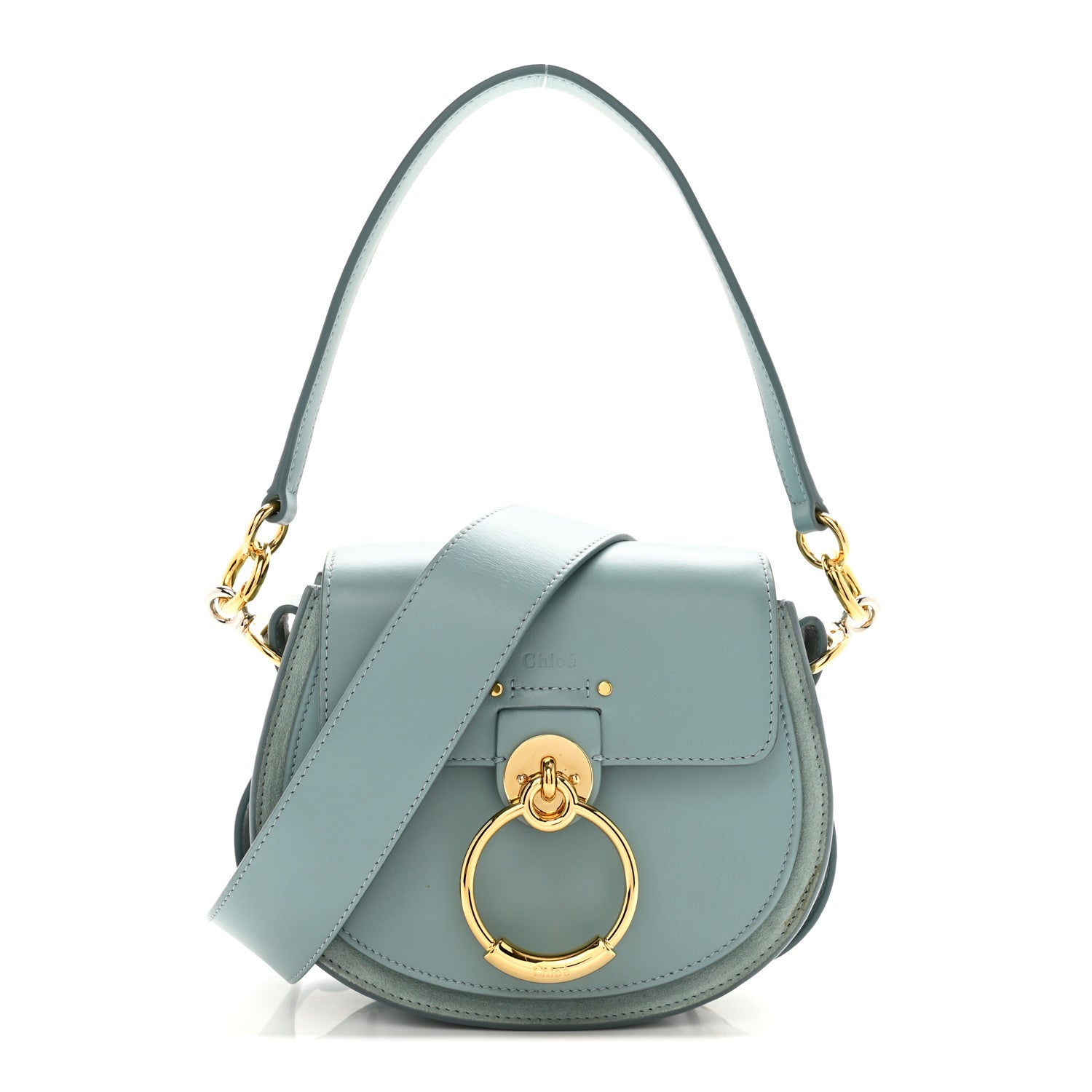 Chloe Calfskin Small Tess Bag Faded Blue 1 of 15
