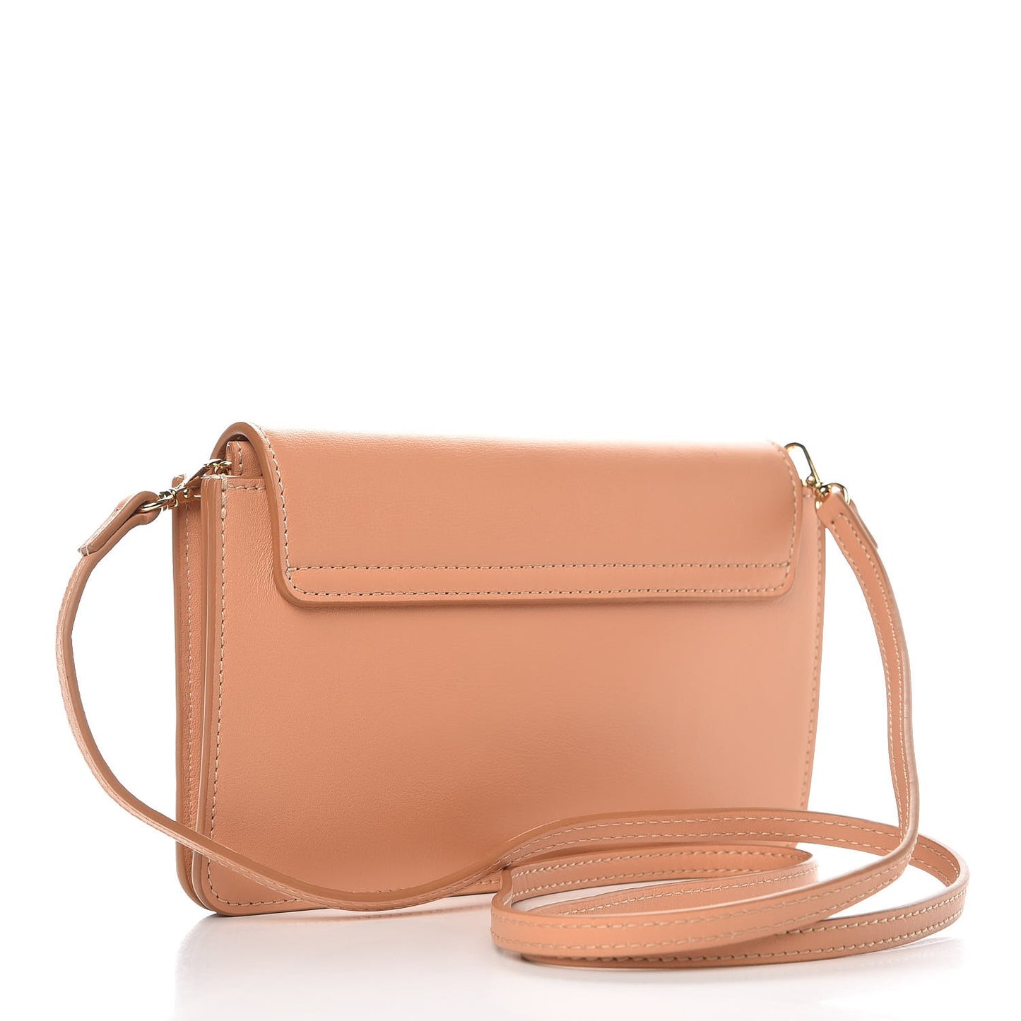 Calfskin Drew Bijou Clutch Blushy Pink