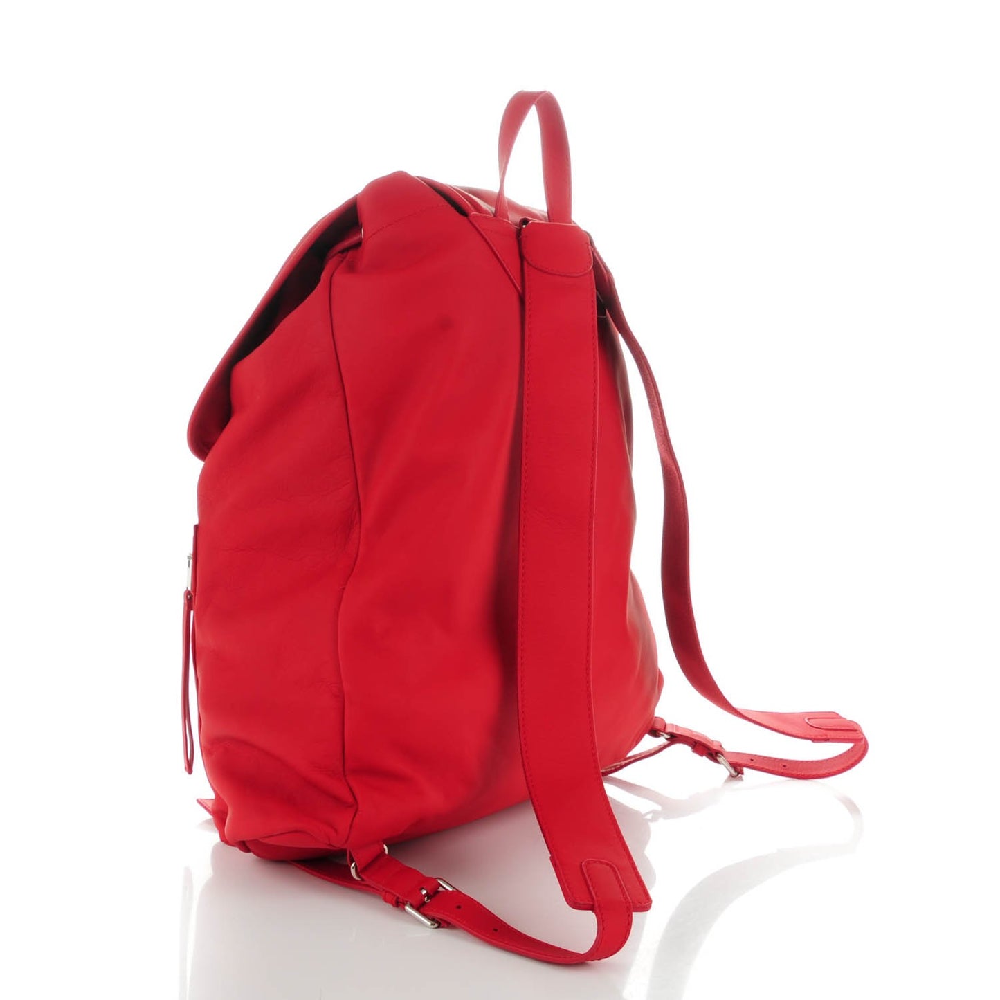 Matte Calfskin Classic Hardware S Traveler Backpack Rouge Grenade