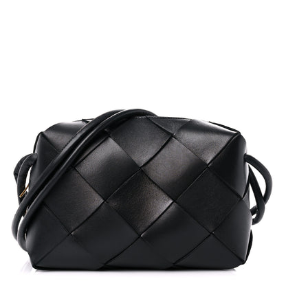 Bottega Veneta Lambskin Intreccio Small Cassette Camera Bag Black 1 of 10