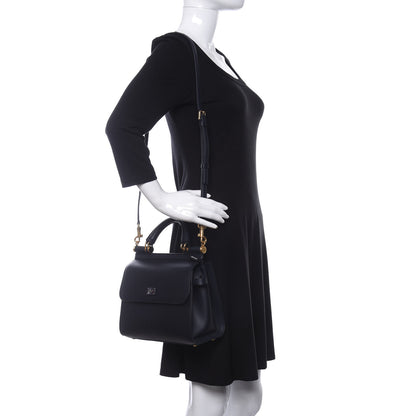 Dolce & Gabbana Vitello Morbido Small Sicily 58 Bag Dark Blue 2 of 9