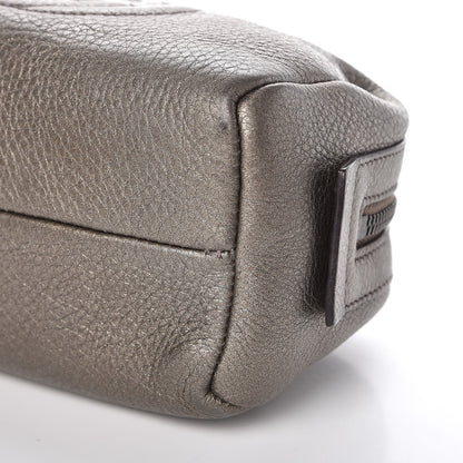 Gucci Metallic Pebbled Calfskin Medium Soho Cosmetic Case Sasso 9 of 9