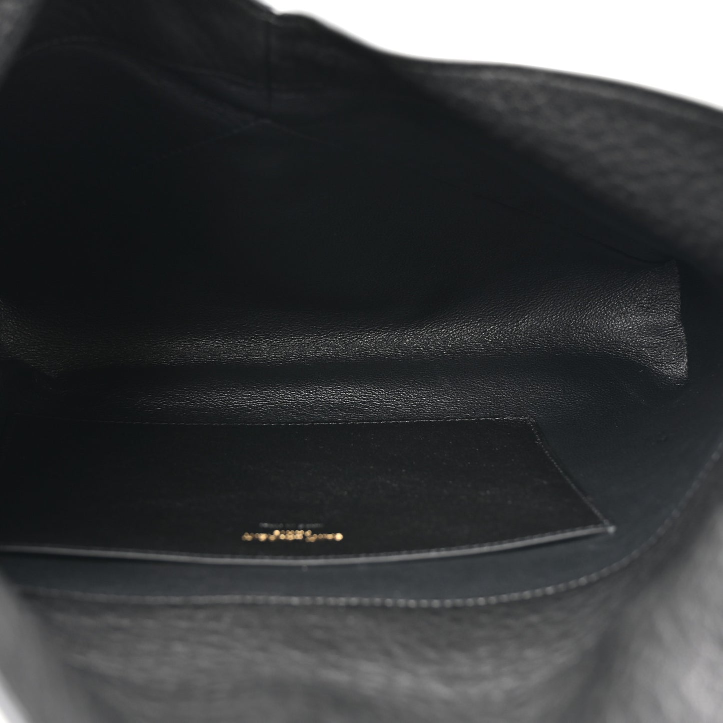 Grained Lambskin Cassandre Envelope Pouch Black