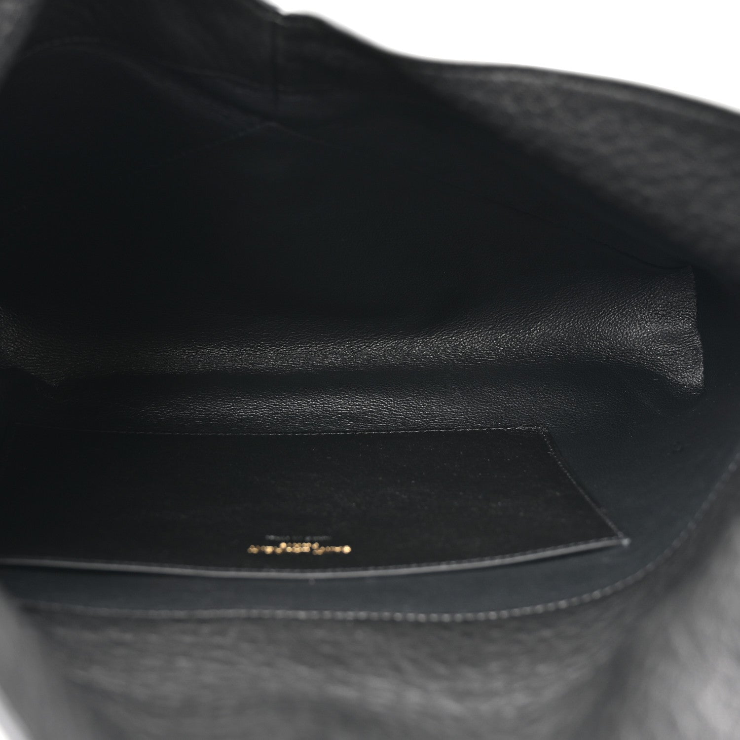 Saint Laurent Grained Lambskin Cassandre Envelope Pouch Black 5 of 7