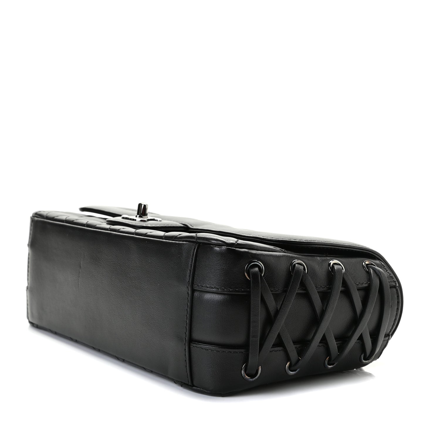 Calfskin Quilted Medium Coco Corset Flap Black