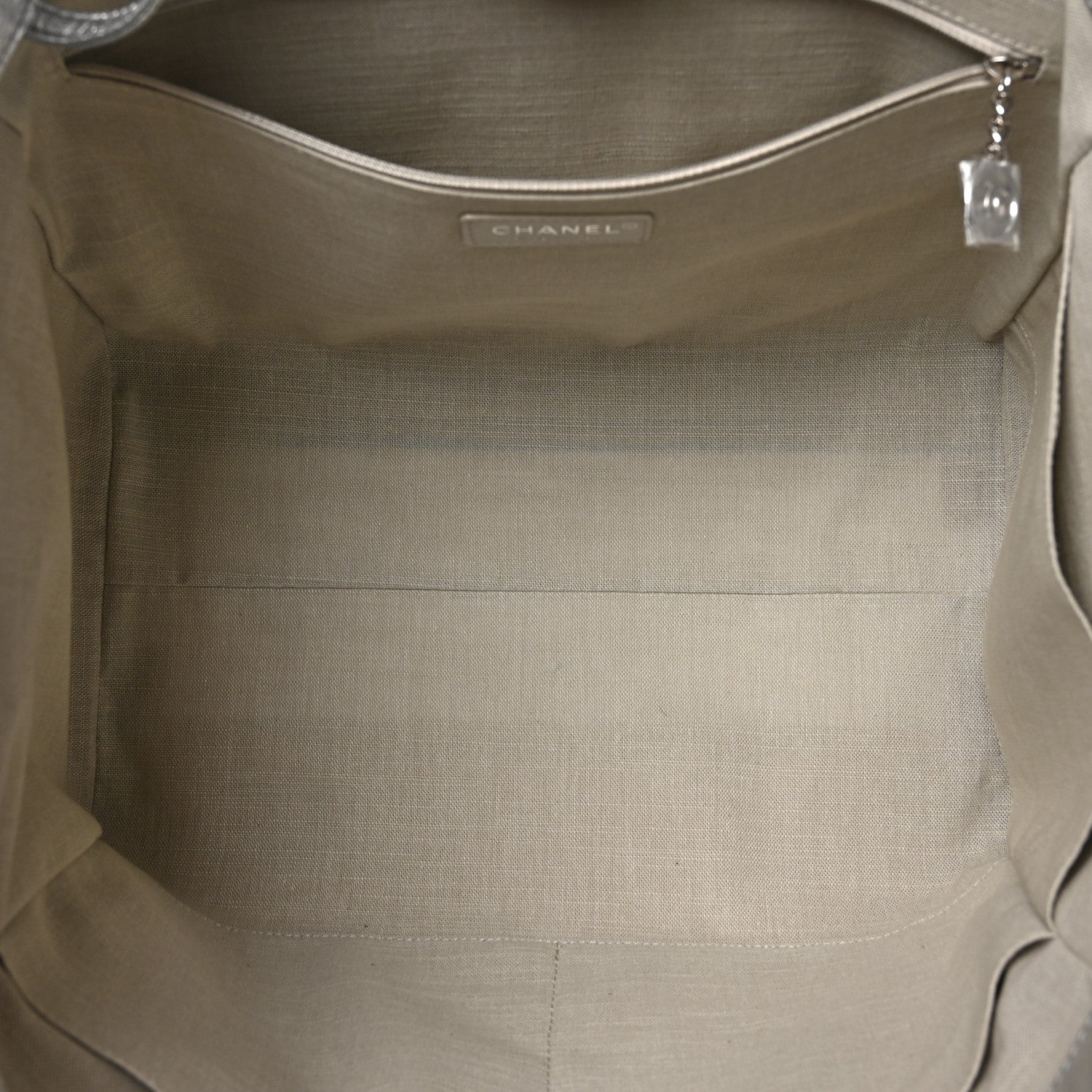 Chanel Metallic Calfskin Medium Deauville Tote Silver 6 of 11