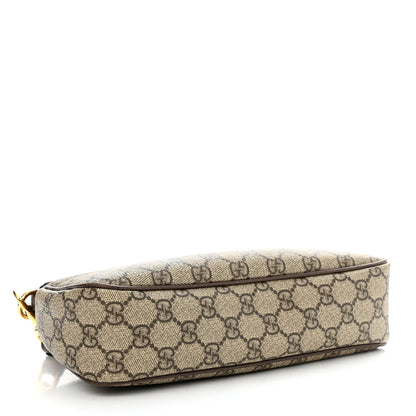 Gucci GG Supreme Monogram Textured Dollar Calfskin Web Small Ophidia GG Handbag Beige Ebony New Acero 4 of 10