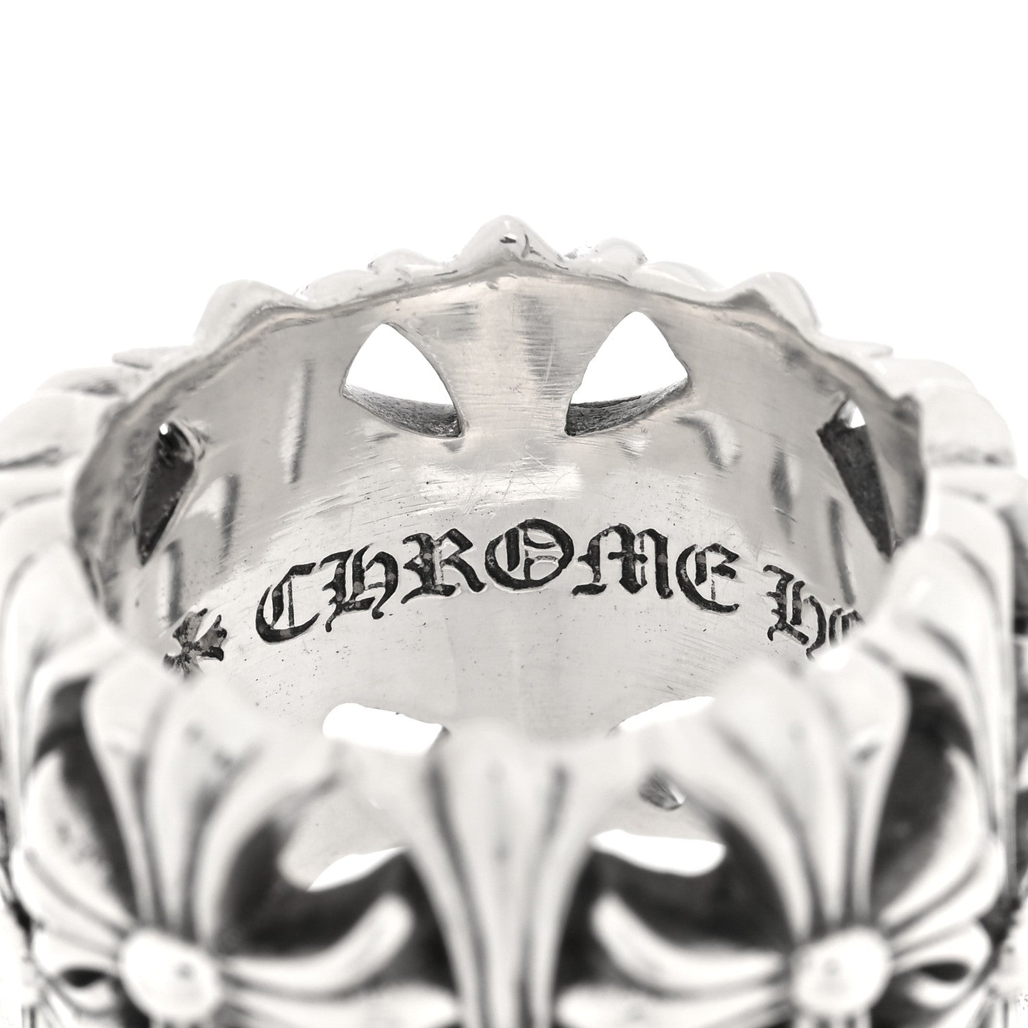 Chrome Hearts Sterling Silver Cemetery Cross Ring 67 12 4 of 5