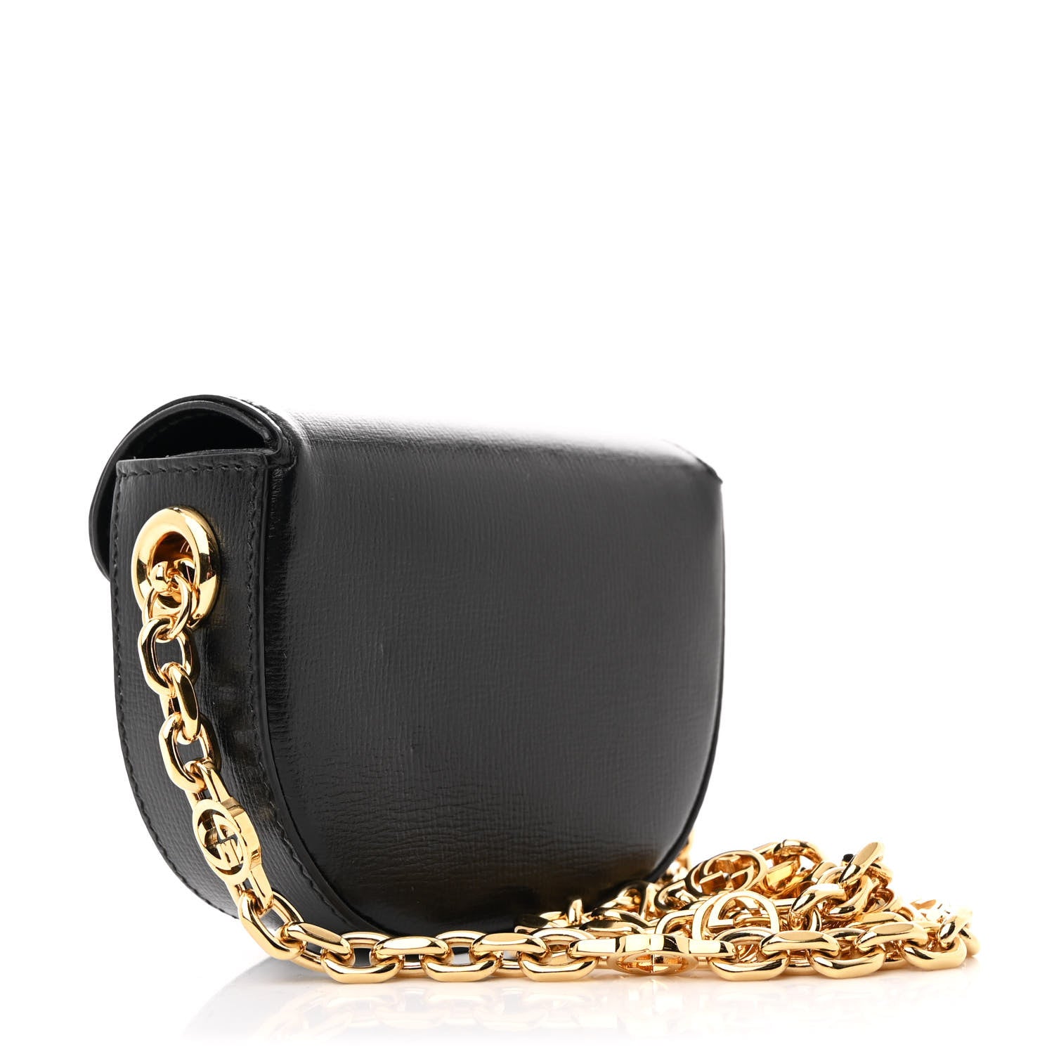 Gucci Azalea Calfskin Crystal Horsebit 1955 Belt Bag Black 3 of 10