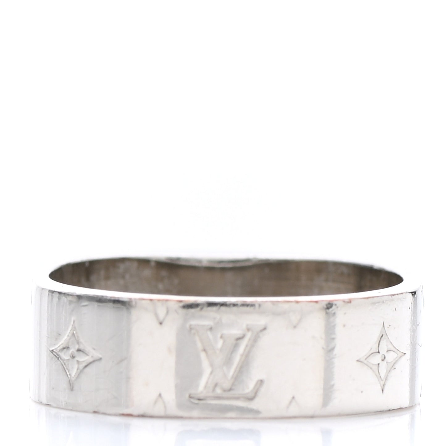 Brass Monogram Engraved Nanogram Ring M Palladium