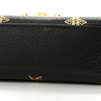Gucci Grained Calfskin Bee Star Small Padlock Shoulder Bag Black 11 of 18