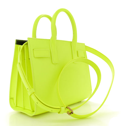 Saint Laurent Calfskin Nano Sac De Jour Neon Yellow 3 of 11