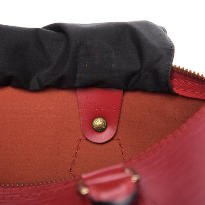 Louis Vuitton Epi Speedy 25 Castillan Red 6 of 11