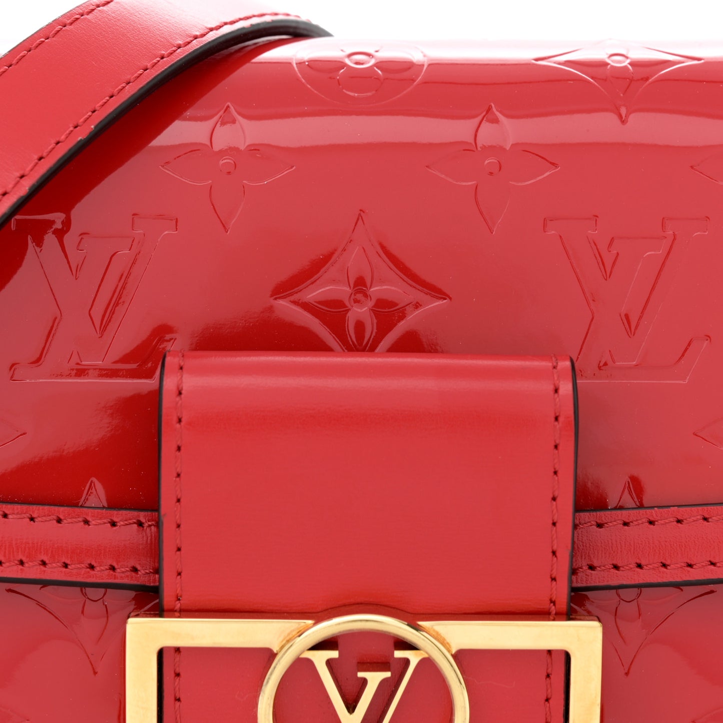 Vernis Monogram Dauphine Mini Red