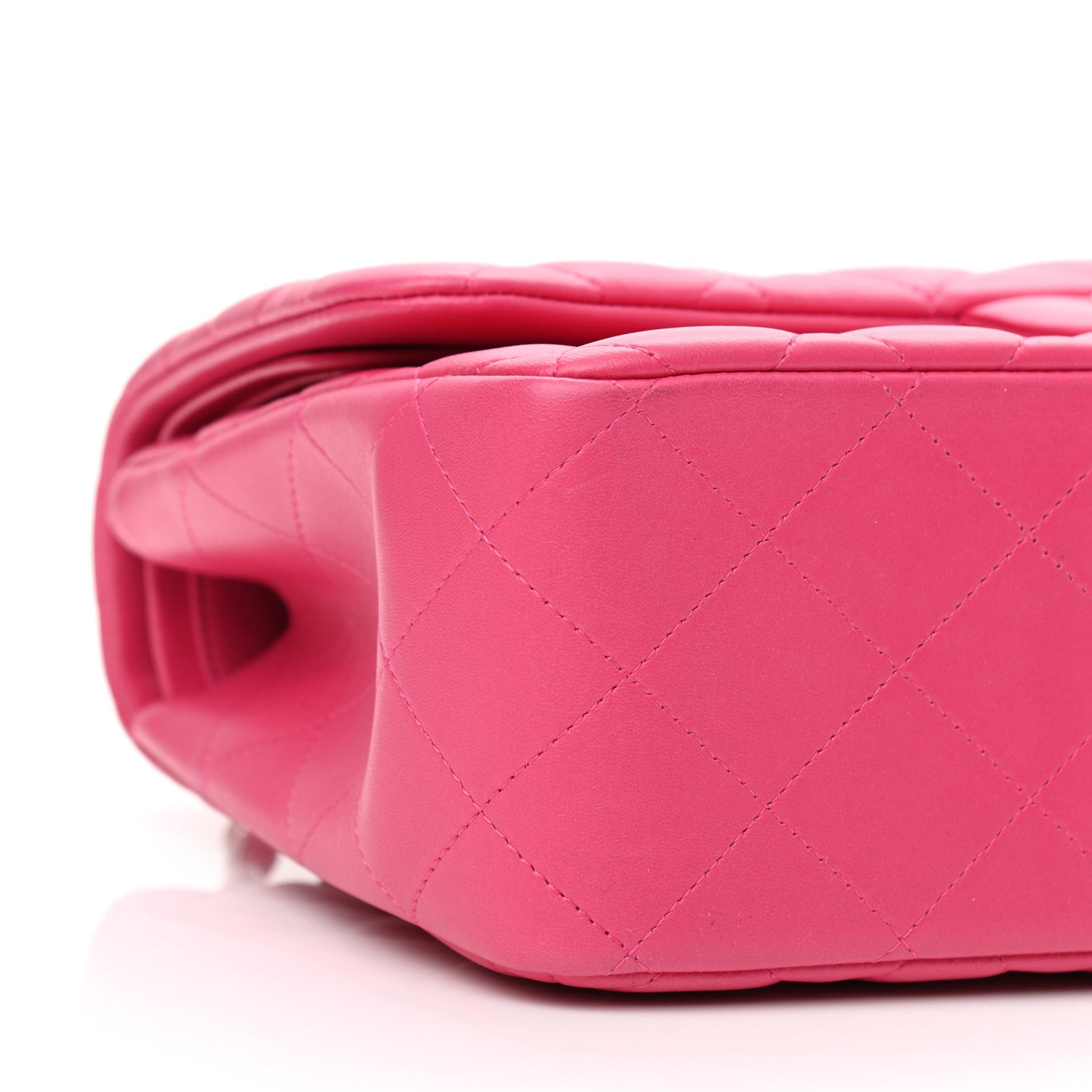 Chanel Lambskin Quilted Jumbo Double Flap Dark Pink 8 of 10