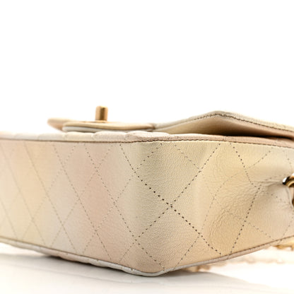 Chanel Metallic Goatskin Quilted Mini Rectangular Flap Gold 10 of 12