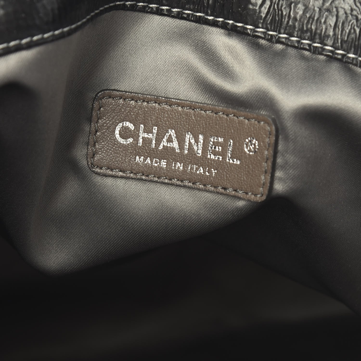 Chanel Vinyl Quilted Melrose Degrade Tote Black 8 of 10