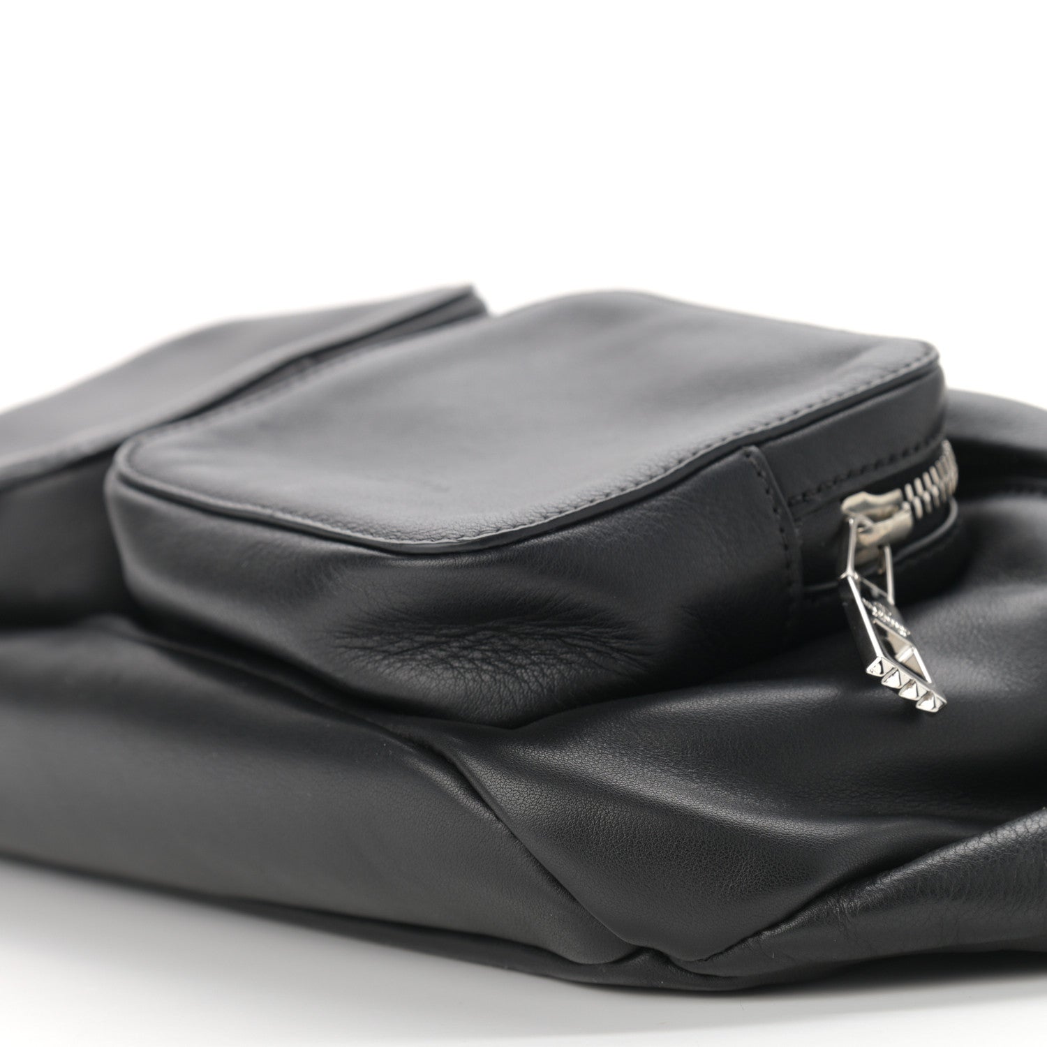 Valentino Garavani Calfskin Rockstud Belt Bag Black 8 of 9