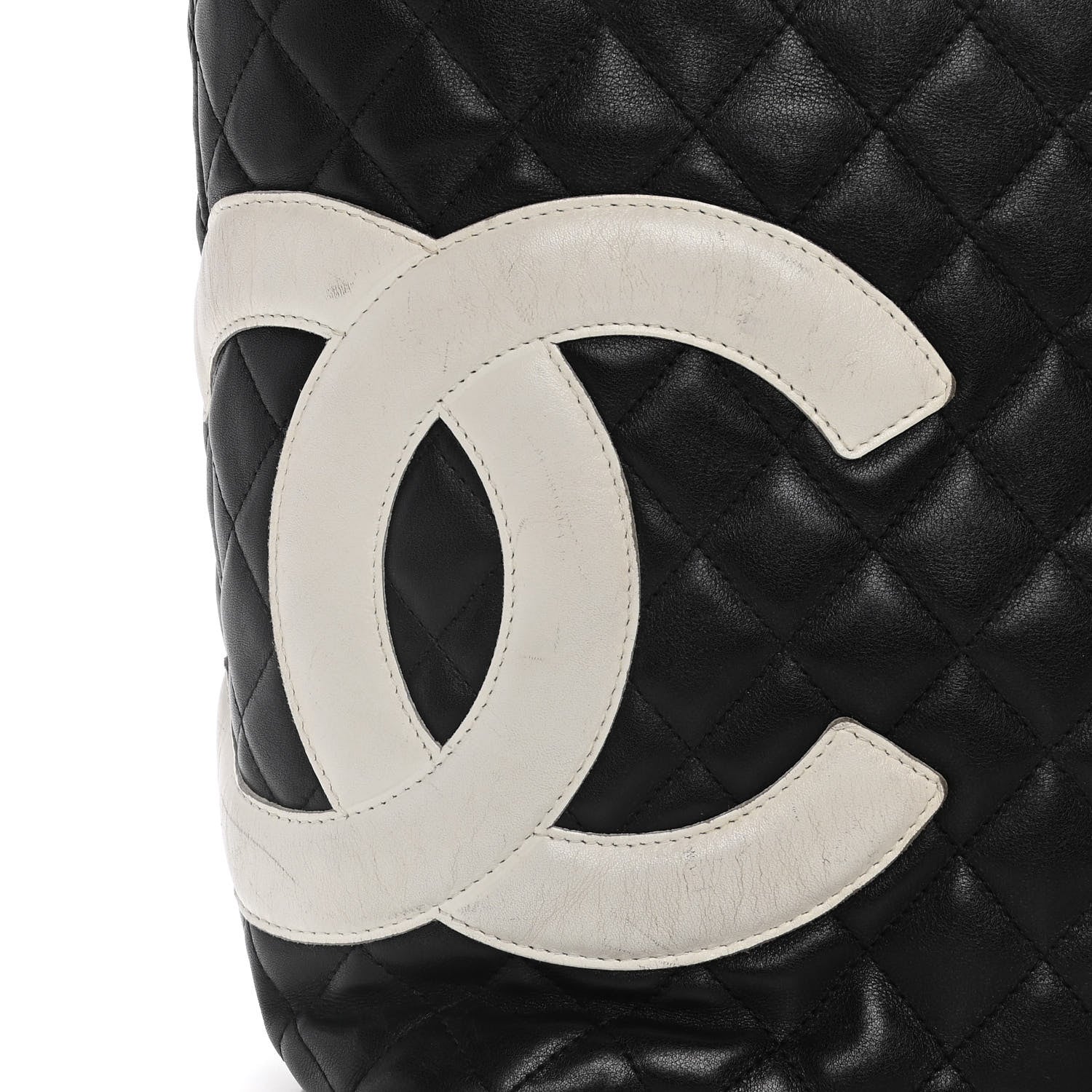 Chanel Calfskin Quilted Large Cambon Tote Black White 16 of 16