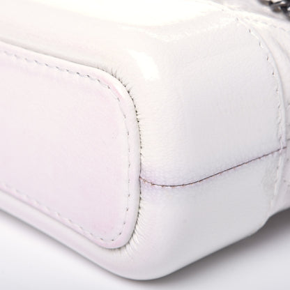 Chanel Patent Goatskin Quilted Small Gabrielle Hobo White 11 of 19