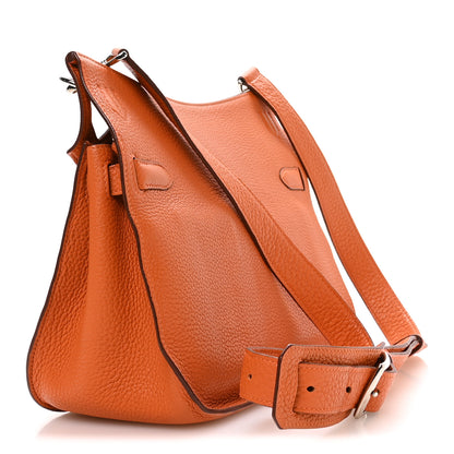 Hermes Taurillon Clemence Jypsiere 28 Orange 3 of 11