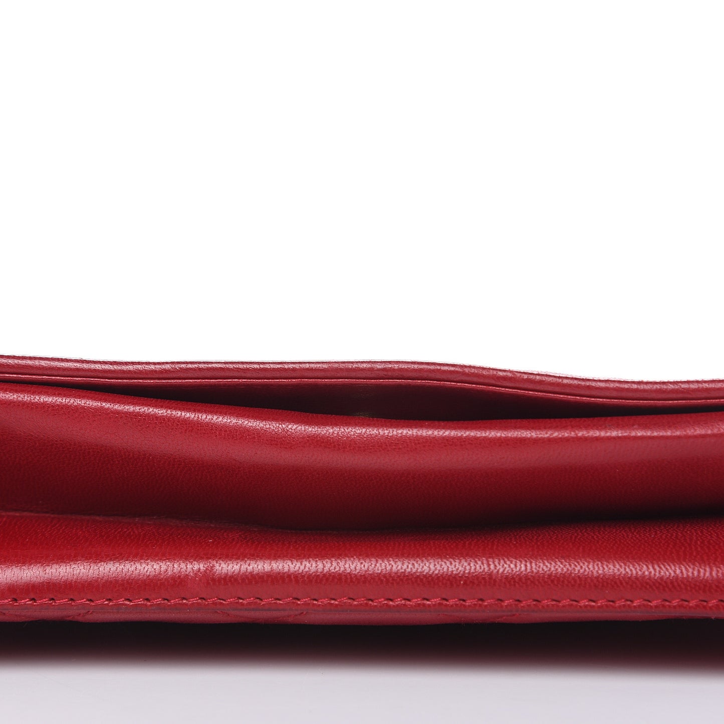 Lambskin Quilted CC Small Single Flap Red