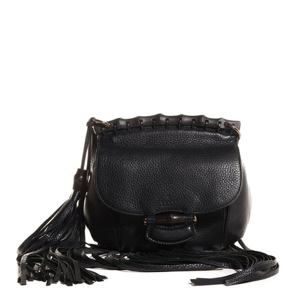 Gucci Leather Small Nouveau Fringe Shoulder Bag Black 1 of 8