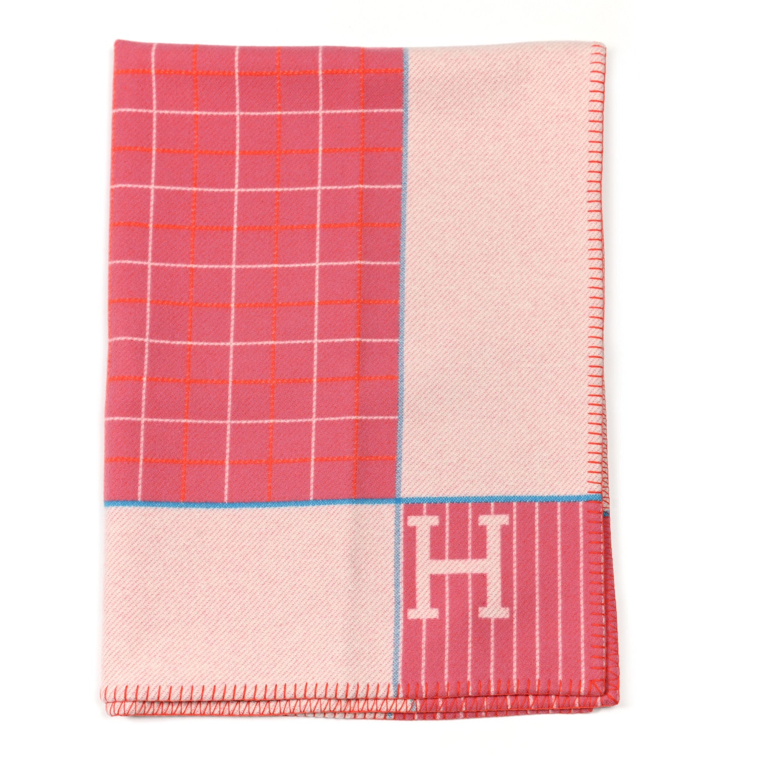 Hermes Wool Cashmere Avalon Passe-Passe Blanket Figue 1 of 3
