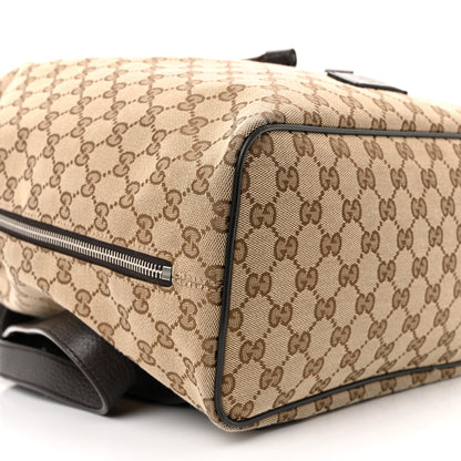 Gucci Monogram Dollar Calfskin O Drawstring Backpack Beige Ebony Testa di Moro Dark Chocolate 8 of 13