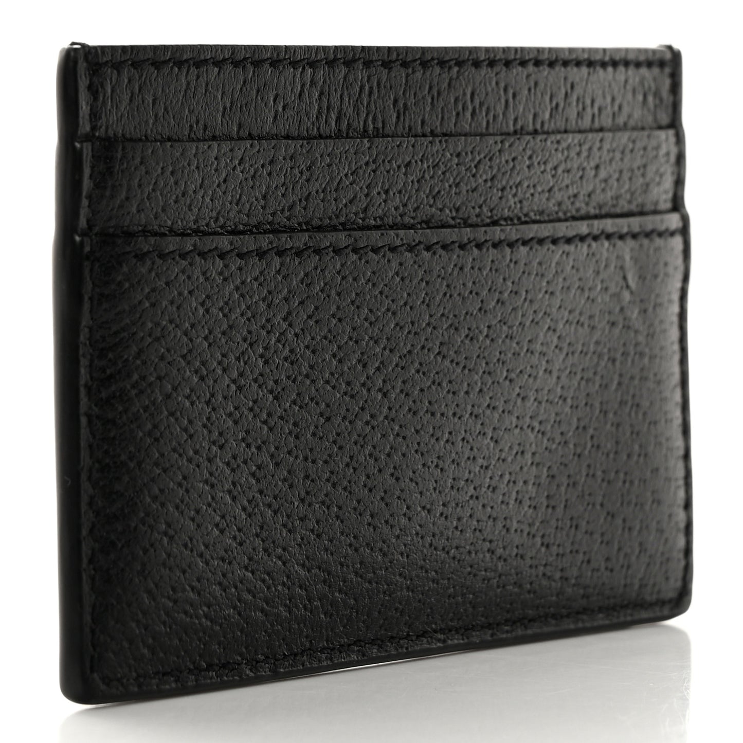 Calfskin Boar Effect GG Marmont Card Holder Black