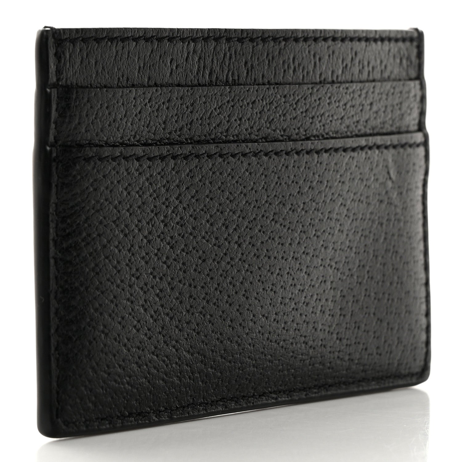 Gucci Calfskin Boar Effect GG Marmont Card Holder Black 3 of 15
