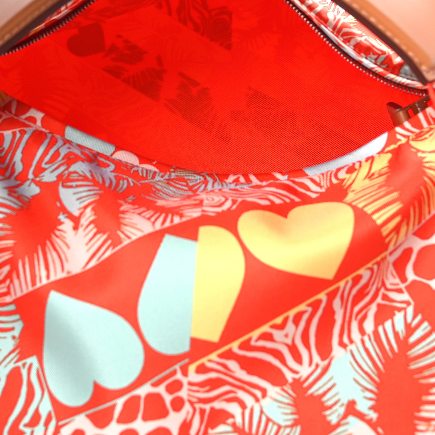 Silk Balusoie Vache Hunter La Promenade du Matin Bandana Bag Orange Poppy Fauve
