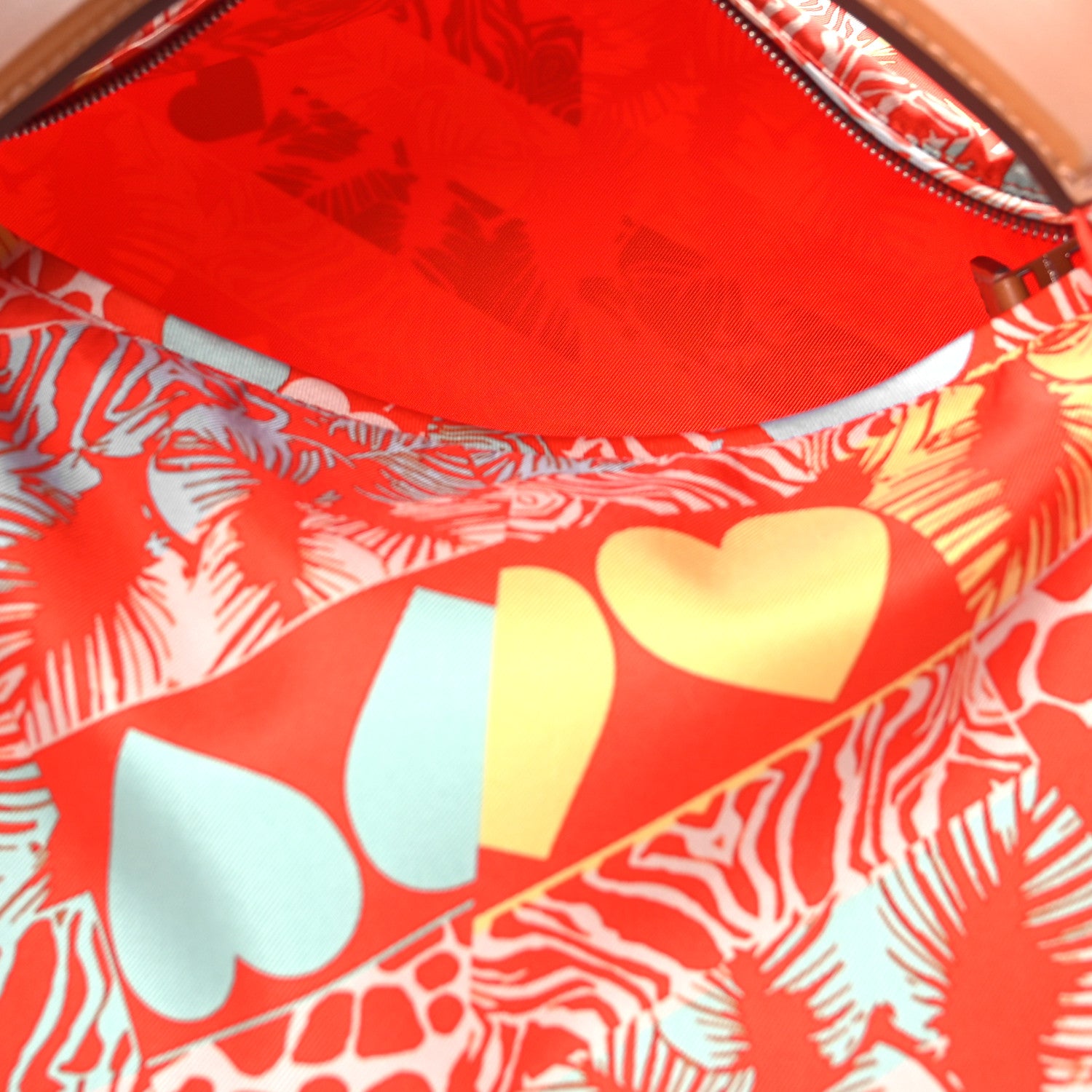 Hermes Silk Balusoie Vache Hunter La Promenade du Matin Bandana Bag Orange Poppy Fauve 5 of 13