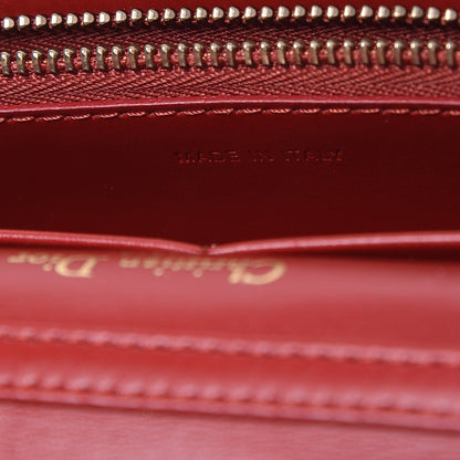 Christian Dior Calfskin Cannage Studded Lady Dior Wallet on Chain Deep Red 7 of 9