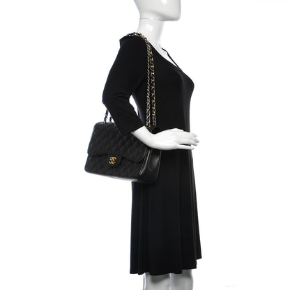 Chanel Caviar Quilted Jumbo Double Flap Black 2 of 9