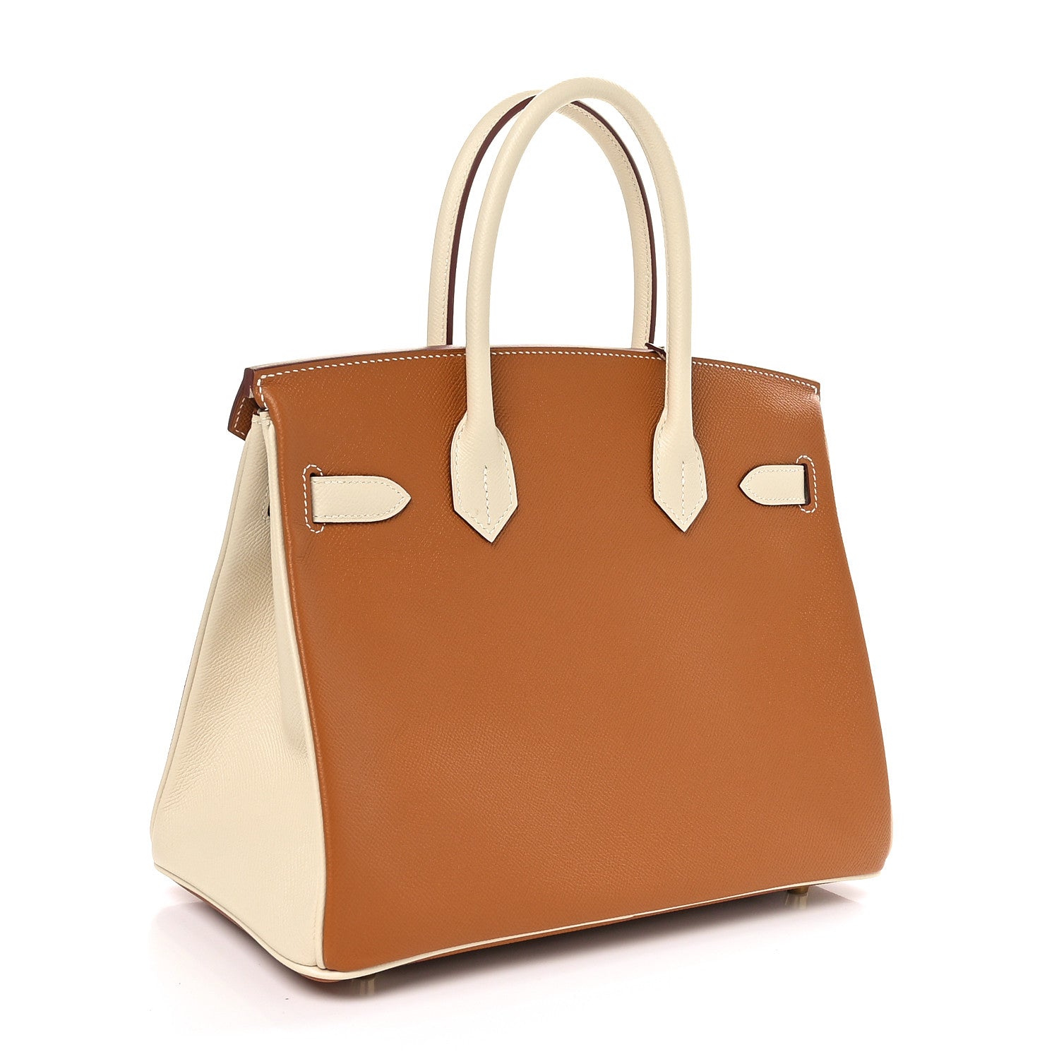 Hermes Epsom Horseshoe Birkin 30 Gold Craie 2 of 11