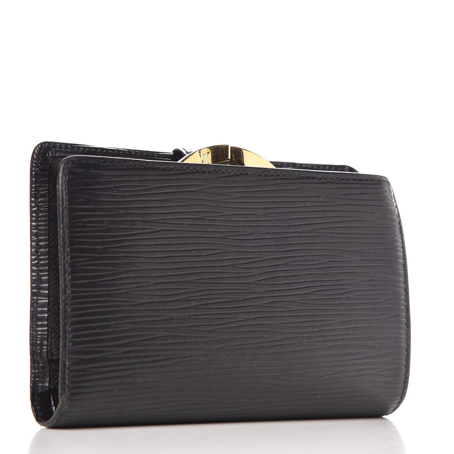 Louis Vuitton Epi French Purse Wallet Black 3 of 8
