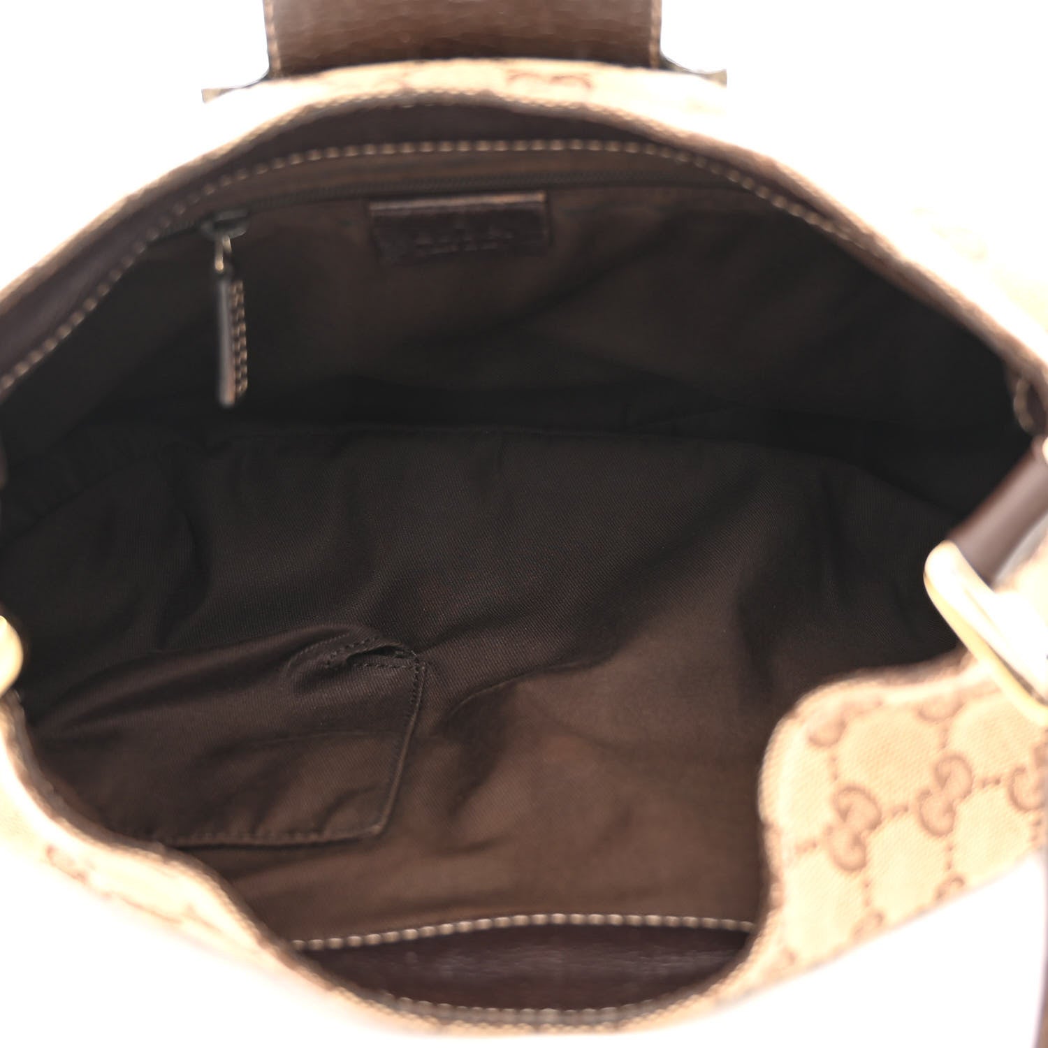 Gucci Monogram Medium New Ladies Web Hobo Dark Brown 6 of 12