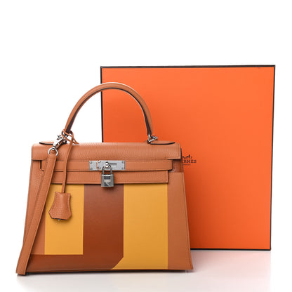 Hermes Taurillon Clemence Epsom Tadelakt Kellygraphie Lettre S Kelly Sellier 28 Toffee Ambre Fauve 23 of 23