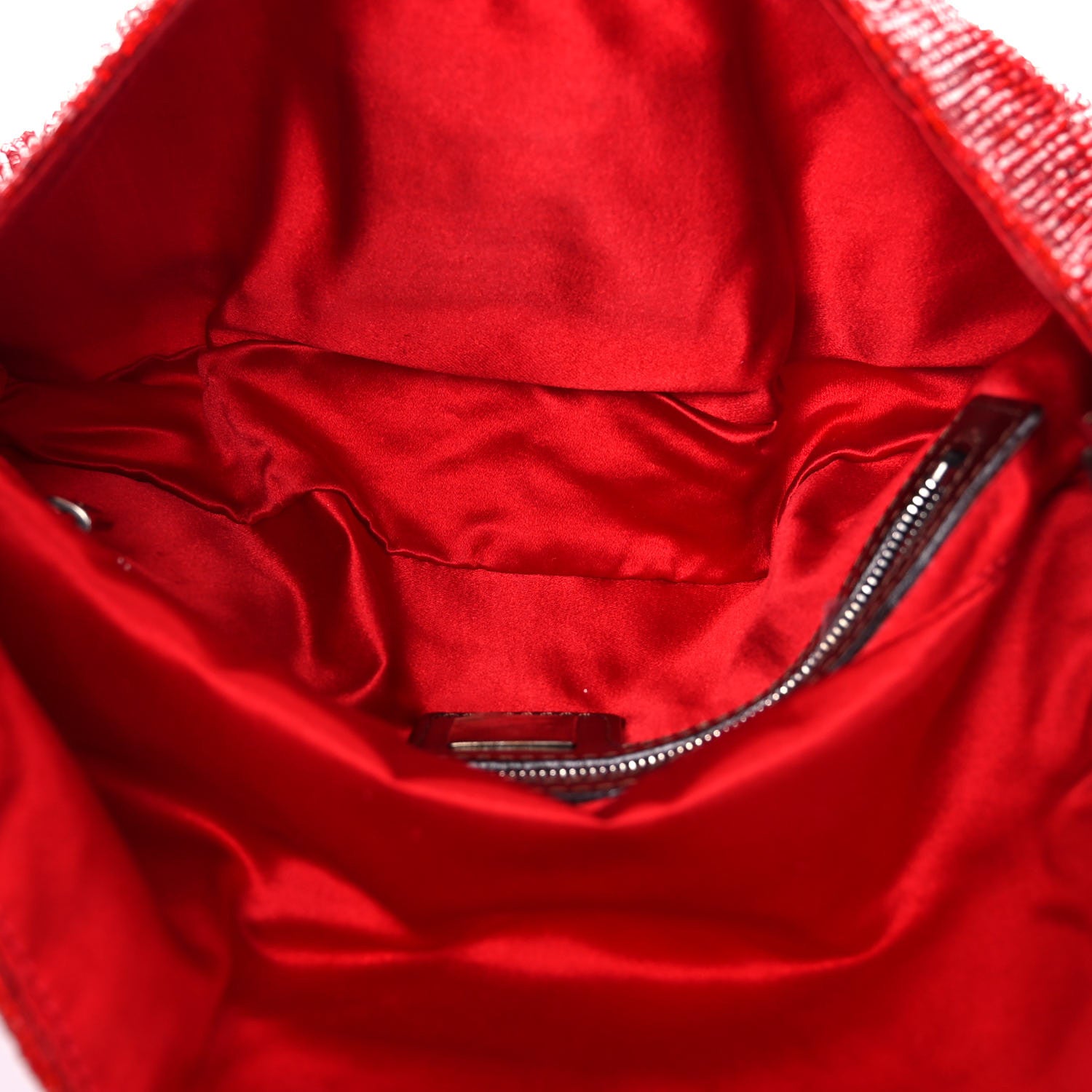Fendi Beaded Baguette Red 5 of 14