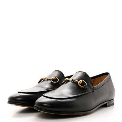 Gucci Calfskin Womens Jordaan Loafers 37.5 Black 3 of 9