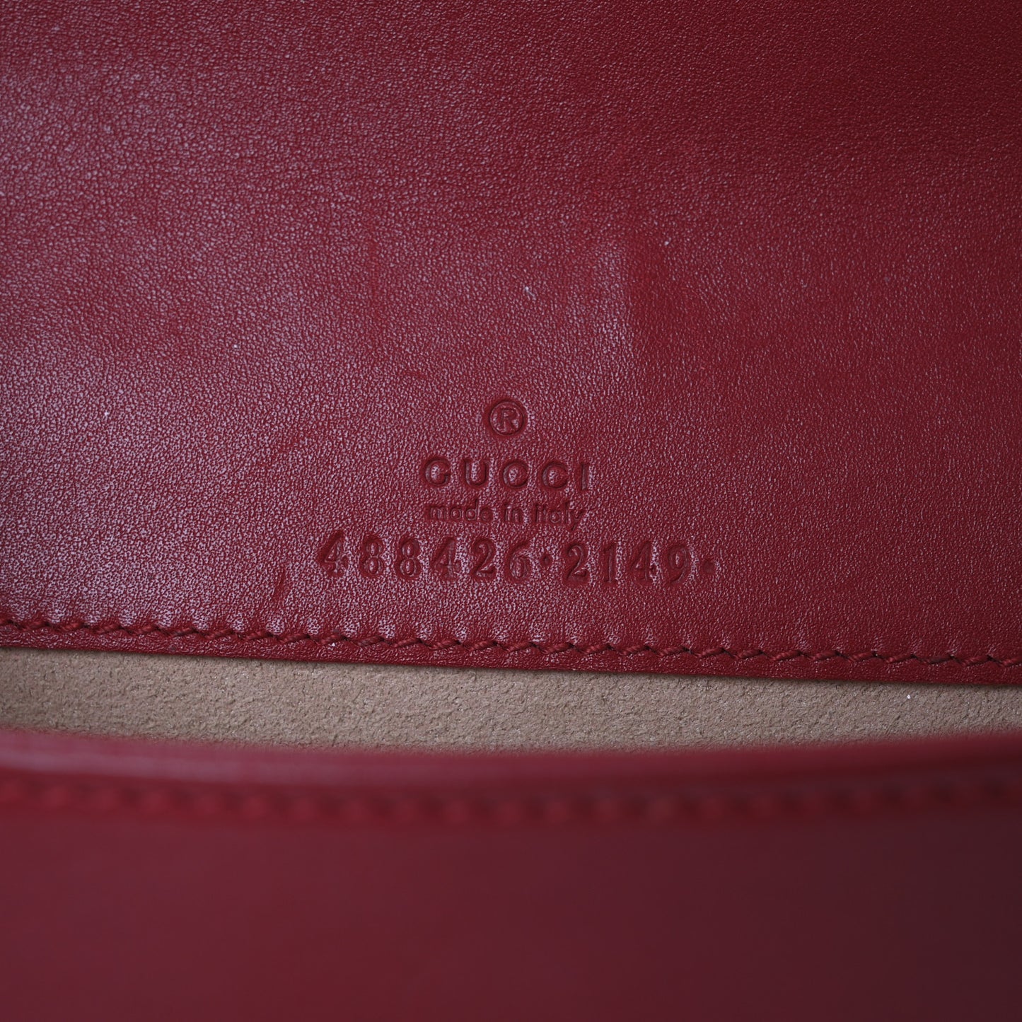 Calfskin Matelasse GG Marmont Mini Bag Hibiscus Red