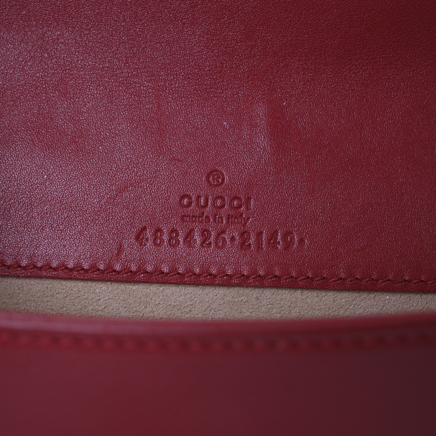 Gucci Calfskin Matelasse GG Marmont Mini Bag Hibiscus Red 7 of 11