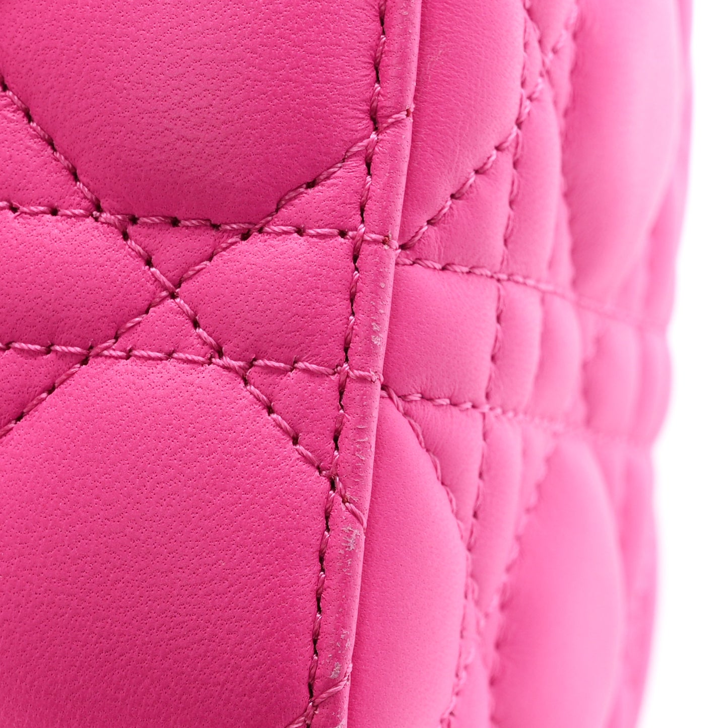 Lambskin Cannage Small My ABCDior Lady Dior Fuchsia